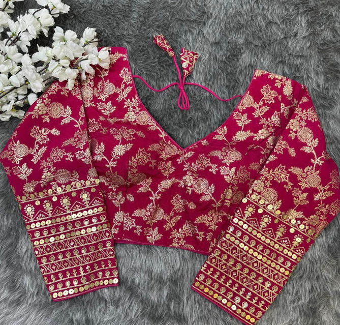 Rk Blouse Dola Silk Embroidery Wedding Wear Blouse Wholesale Online